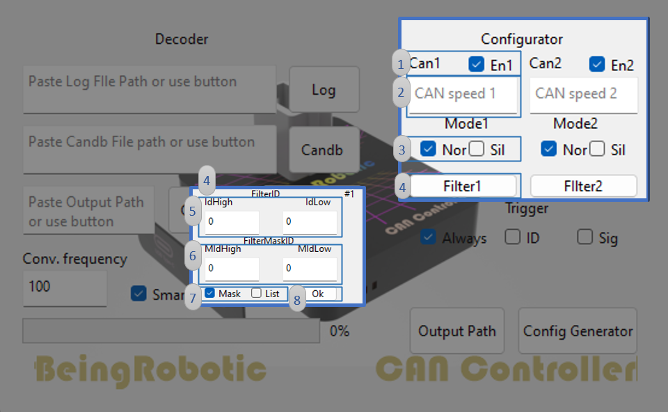 CanBus configuration
