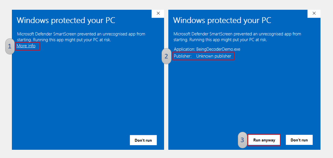 Windows installation warning