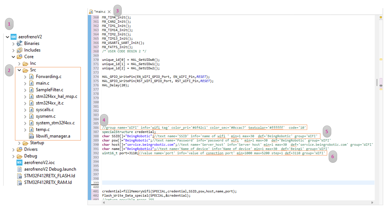 Tag uses in STM32CubeIDE
